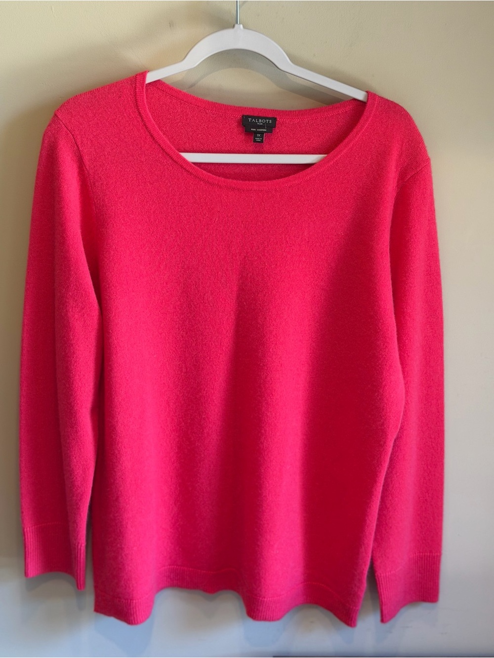 Talbots cashmere sweater Hot Pink Size 1X